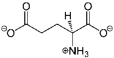chemische Strukturformel l-glutamat